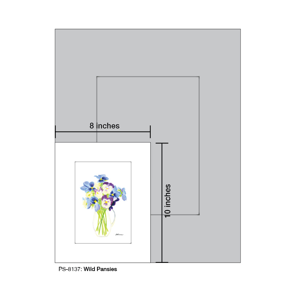 Wild Pansies, Print (#8137) - Printed Canvas