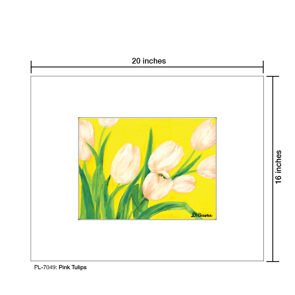 Pink Tulips, Print (#7049P), Printe Matted, www.printedcanvas.com