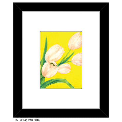 Pink Tulips, Print (#7049D), Print Matted, www.printedcanvas.com