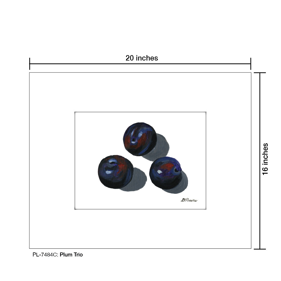 Plum Trio C, Print (#7484C) - Printed Canvas