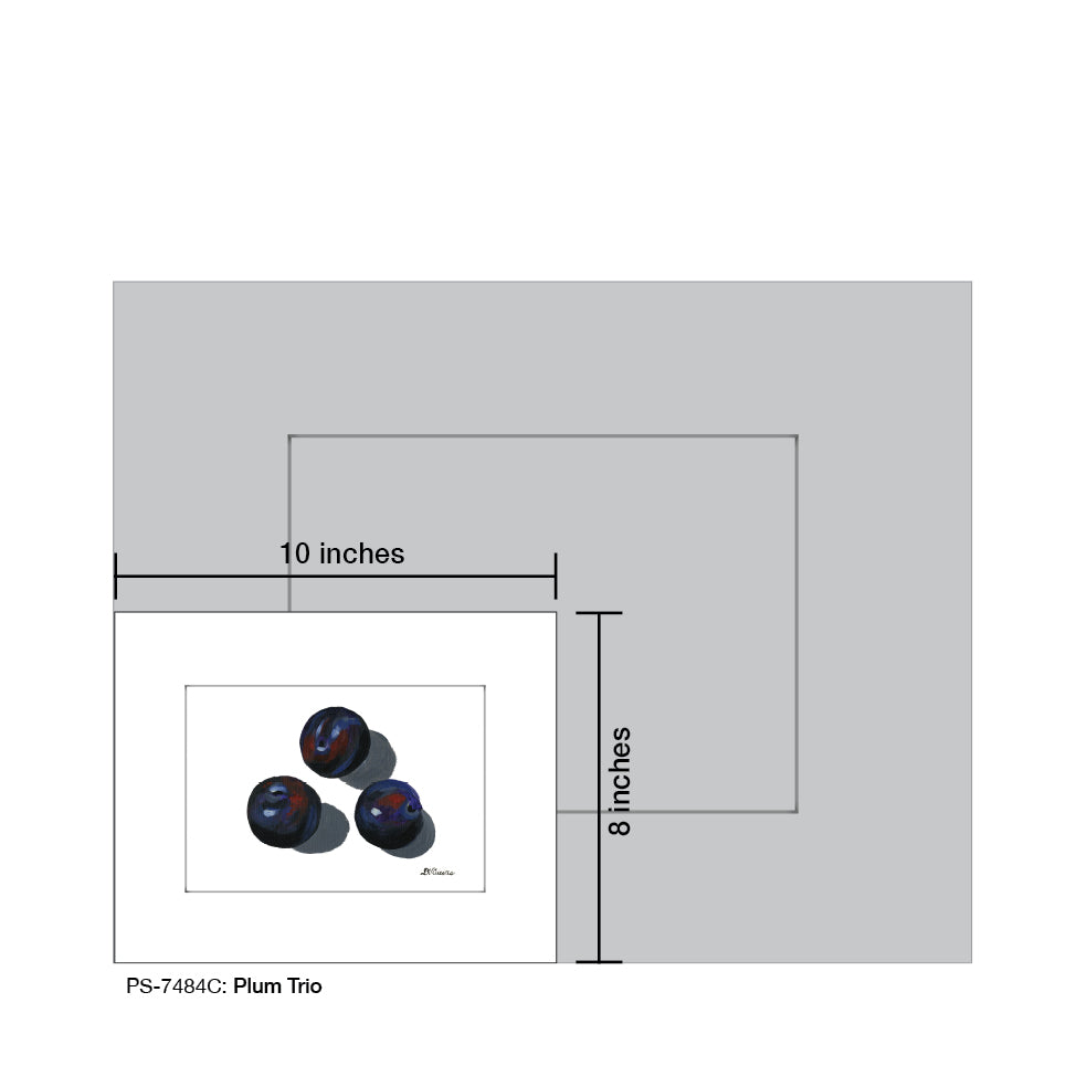 Plum Trio C, Print (#7484C) - Printed Canvas