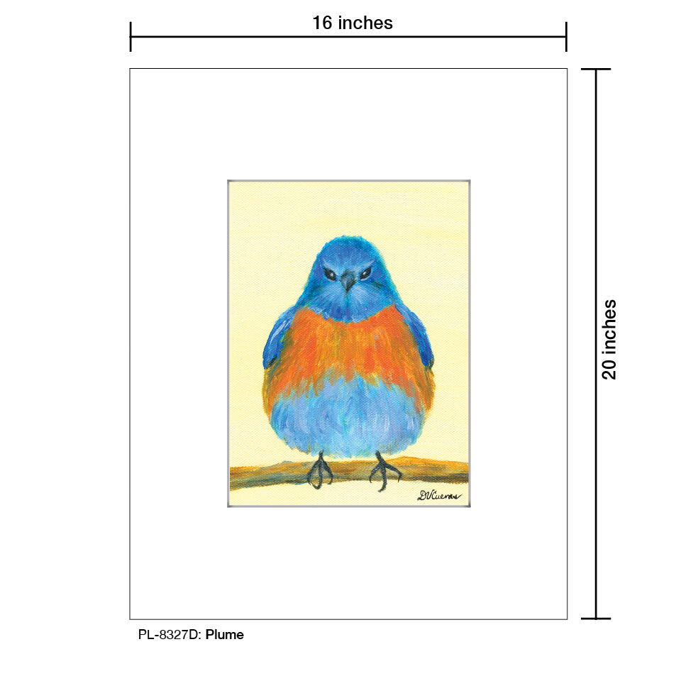 Plume, Print (#8327D), Printe Matted, www.printedcanvas.com