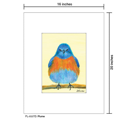 Plume, Print (#8327D), Printe Matted, www.printedcanvas.com