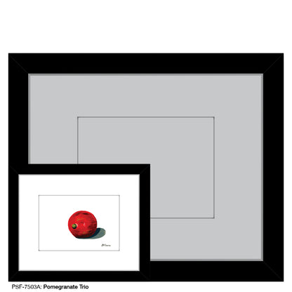 Pomegranate Trio A, Print (#7503A) - Printed Canvas