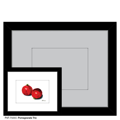 Pomegranate Trio C, Print (#7503C) - Printed Canvas