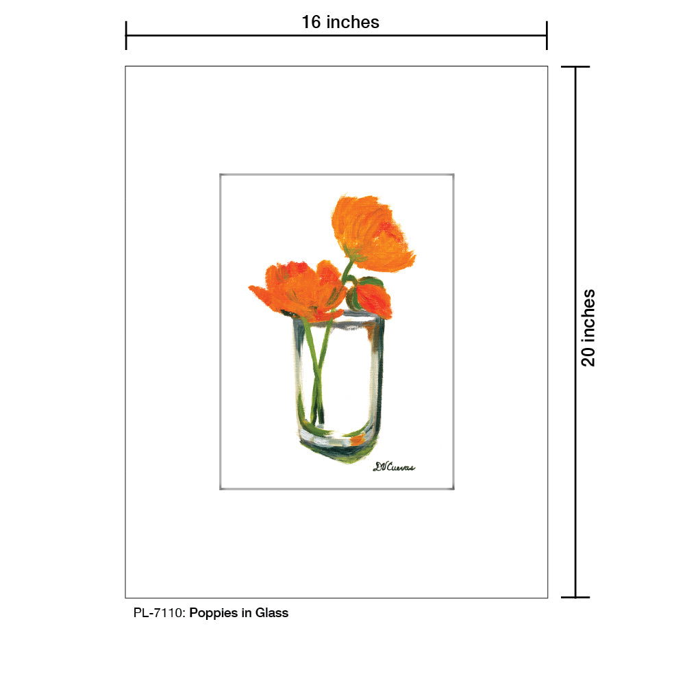 Poppies in Glass, Print (#7110) - Printed Canvas