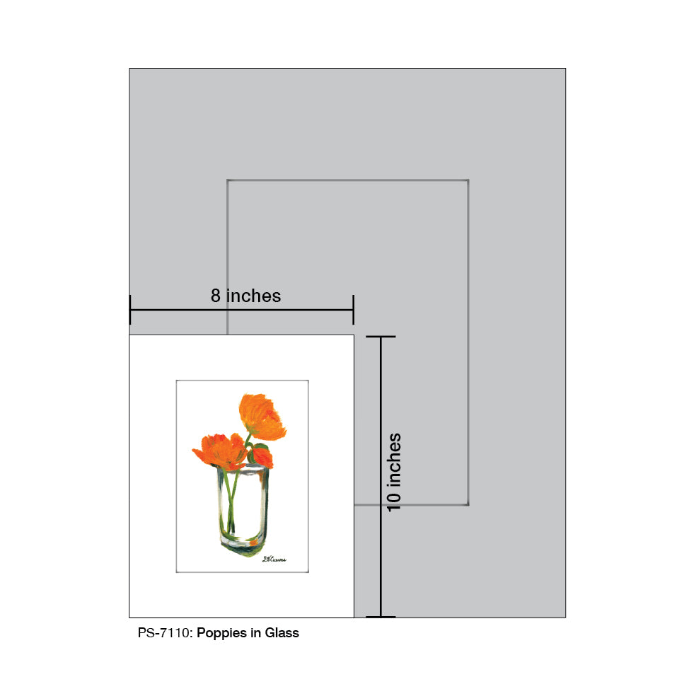 Poppies in Glass, Print (#7110) - Printed Canvas