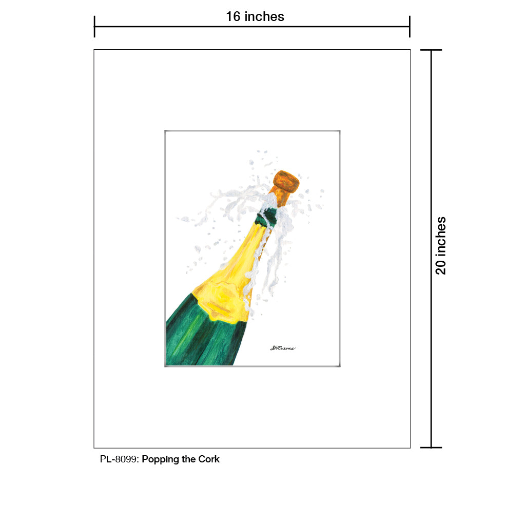 Popping the Cork, Print (#8099F), Printe Matted, www.printedcanvas.com