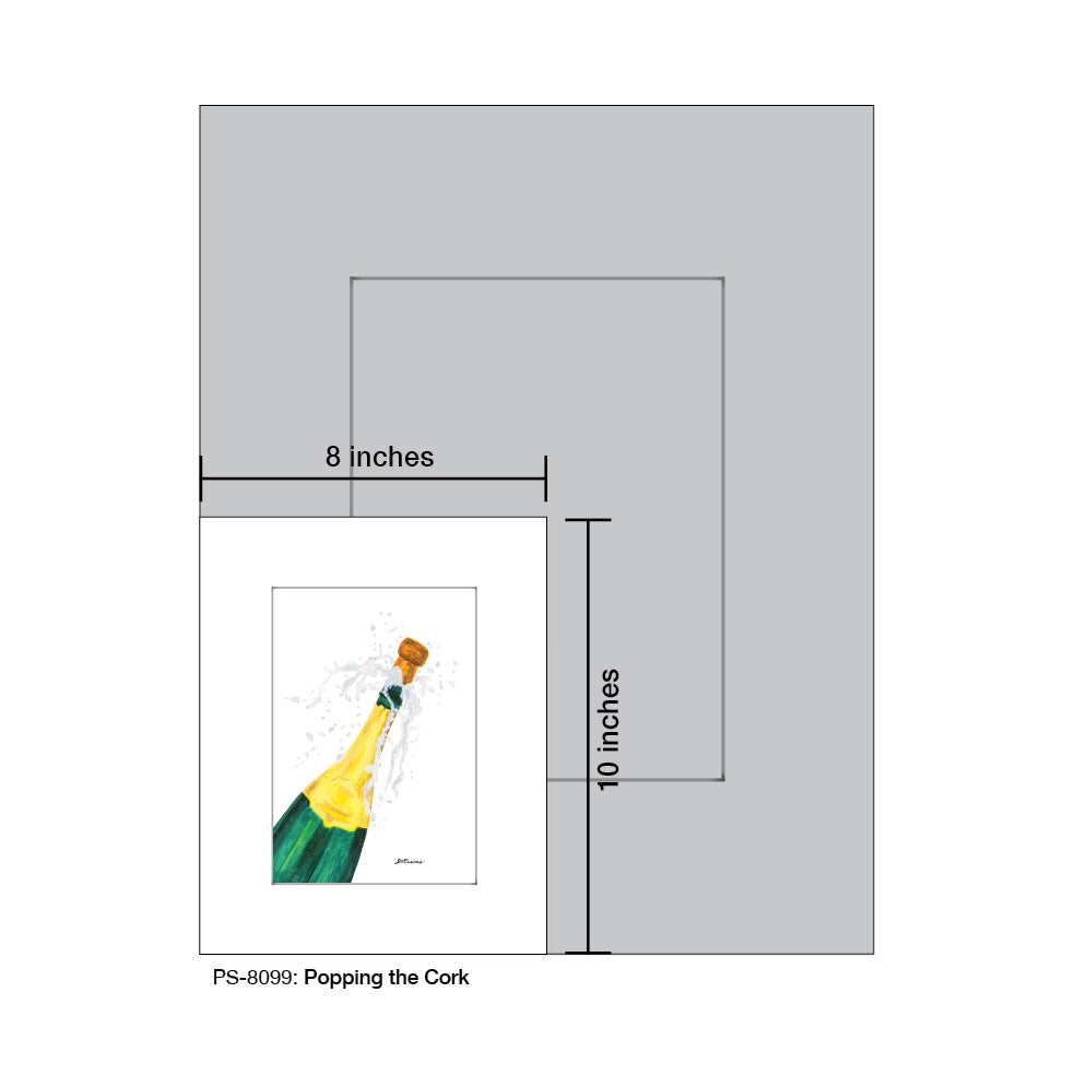 Popping the Cork, Print (#8099F), Print Matted, www.printedcanvas.com