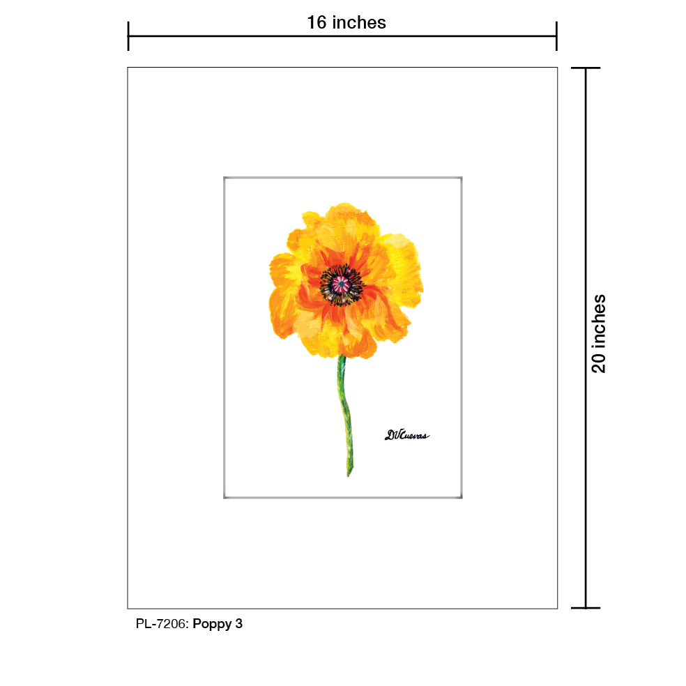 Poppy 03, Print (#7206) - Printed Canvas