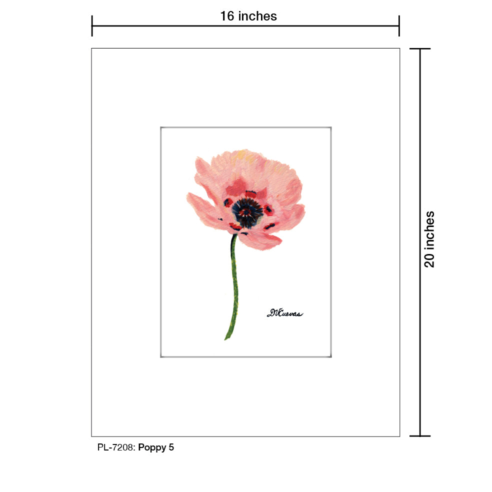 Poppy 05, Print (#7208) - Printed Canvas