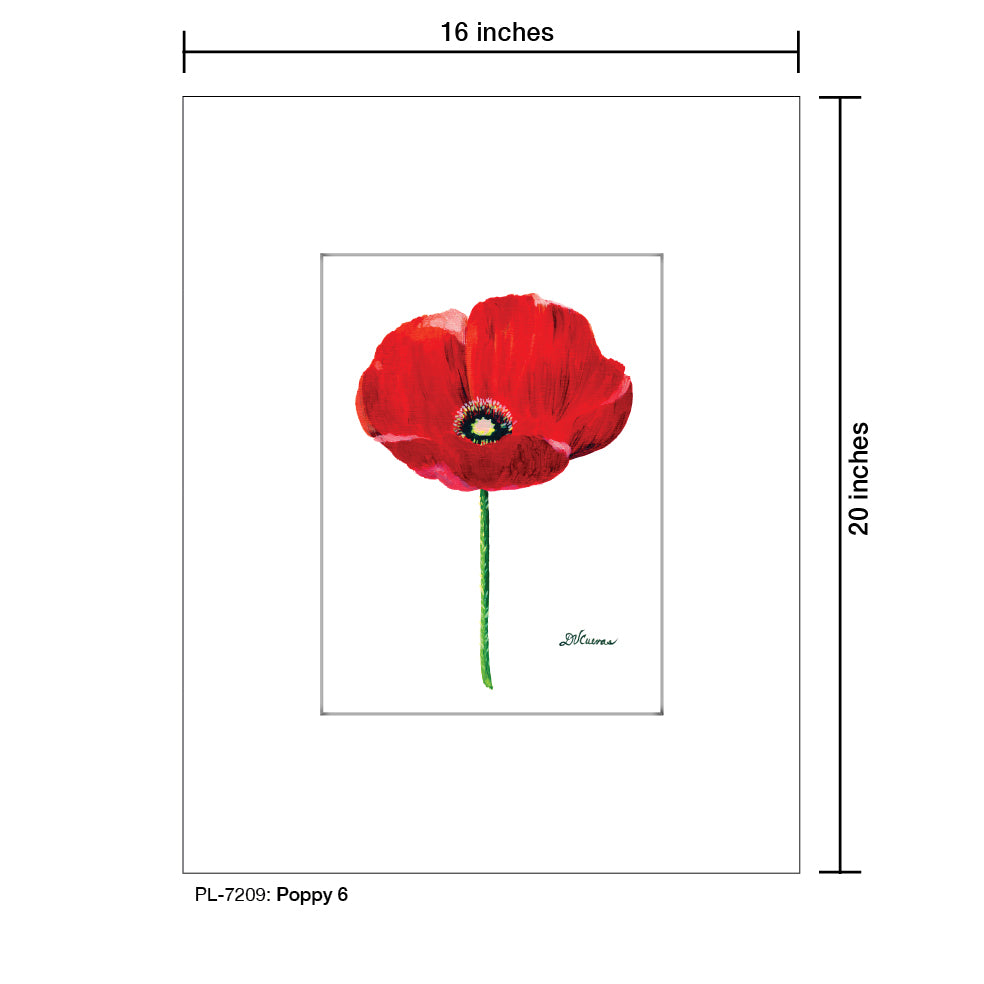 Poppy 06, Print (#7209) - Printed Canvas