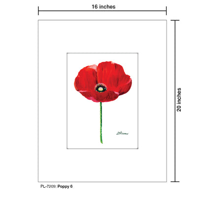 Poppy 06, Print (#7209) - Printed Canvas