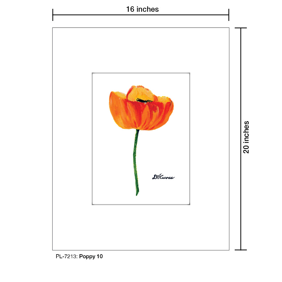 Poppy 10, Print (#7213) - Printed Canvas