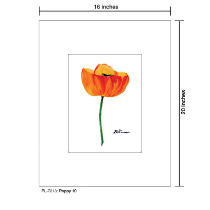 Poppy 10, Print (#7213) - Printed Canvas