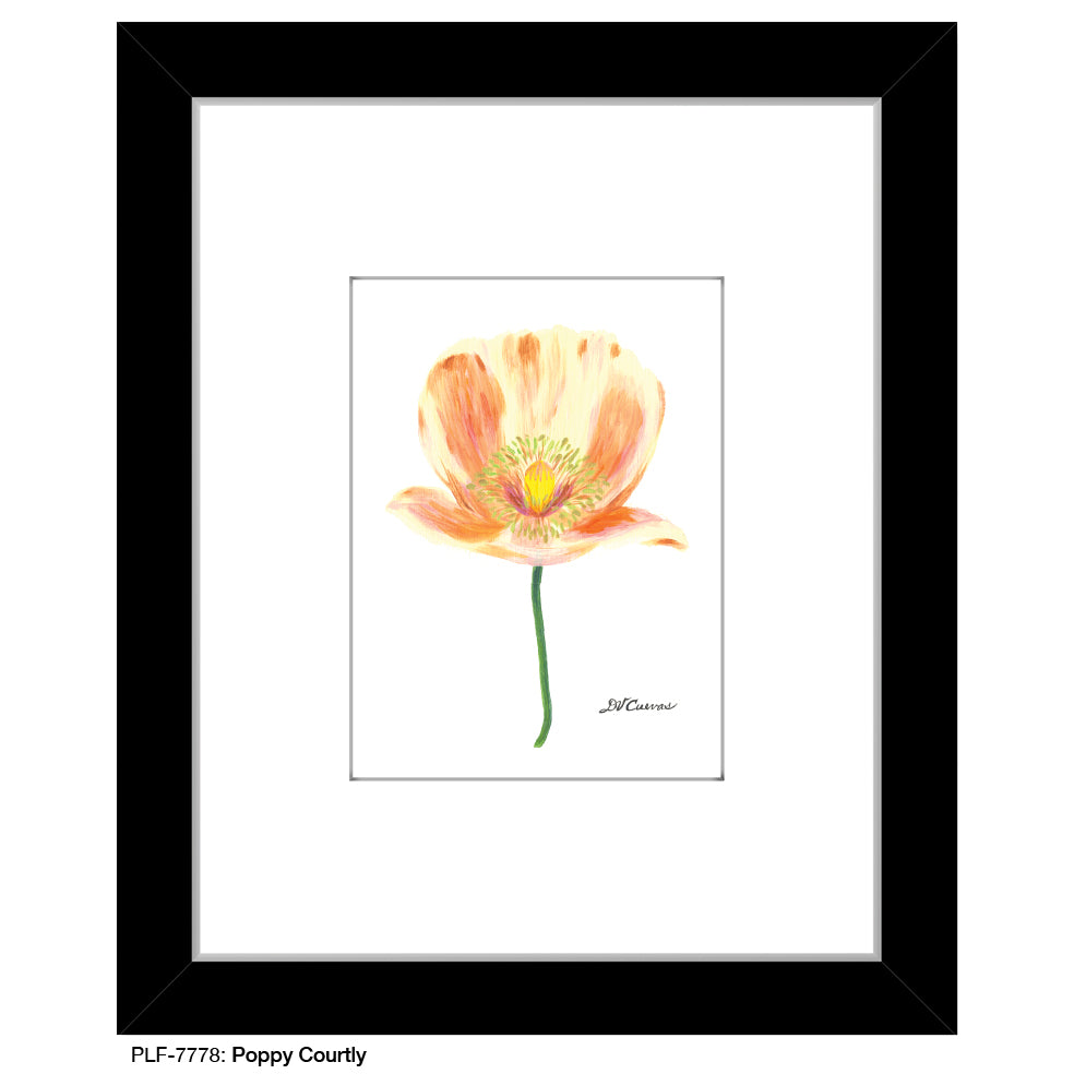 Poppy Courtly, Print (#7778C), Print Matted, www.printedcanvas.com