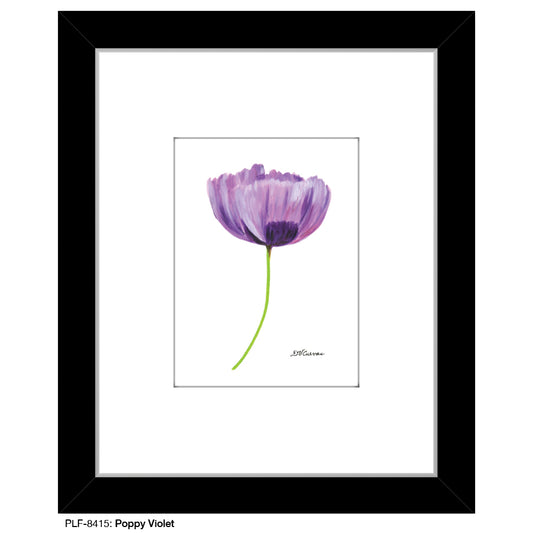Poppy Violet, Print (#8415A), Print Matted, www.printedcanvas.com
