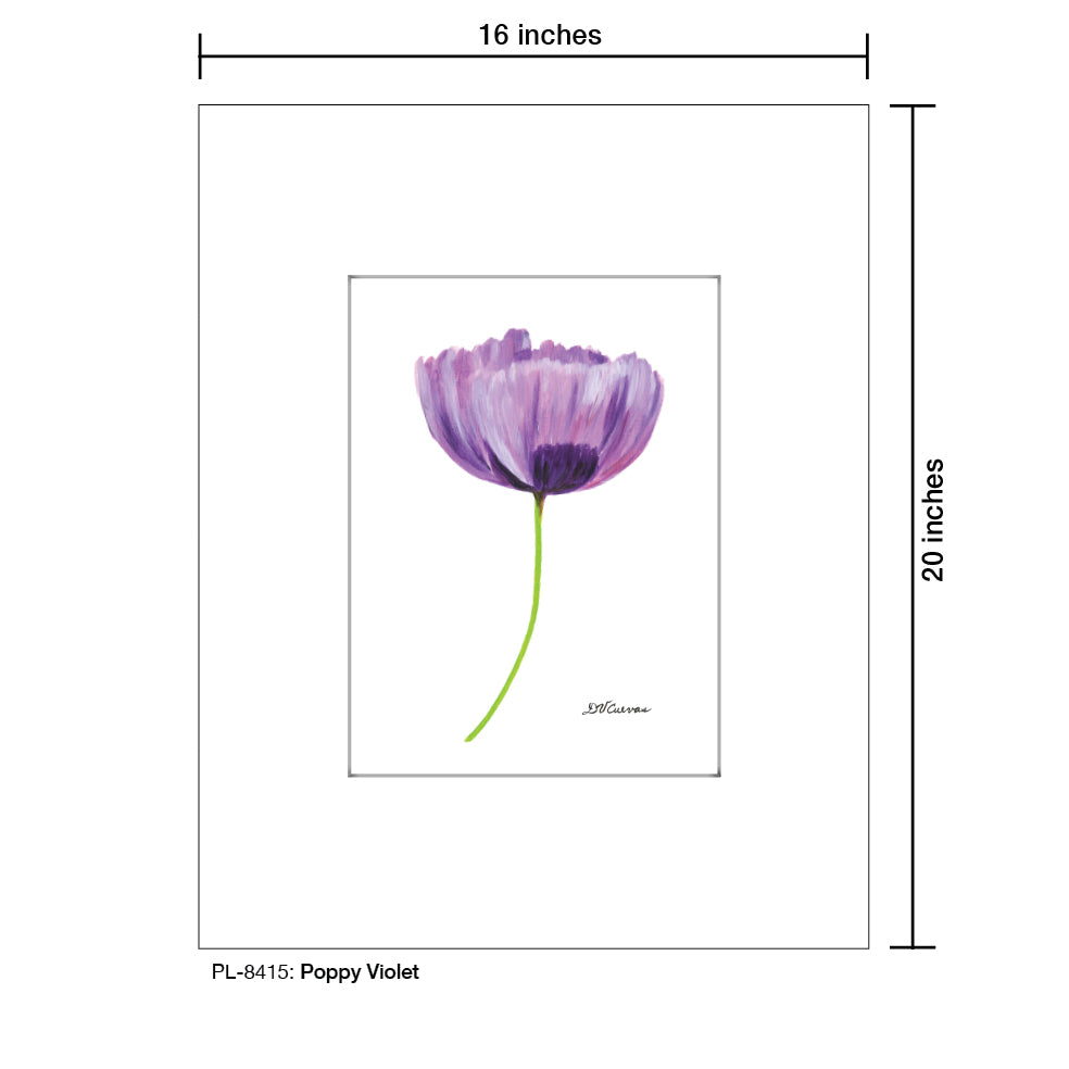 Poppy Violet, Print (#8415A), Printe Matted, www.printedcanvas.com