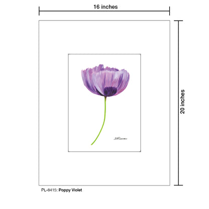 Poppy Violet, Print (#8415A), Printe Matted, www.printedcanvas.com