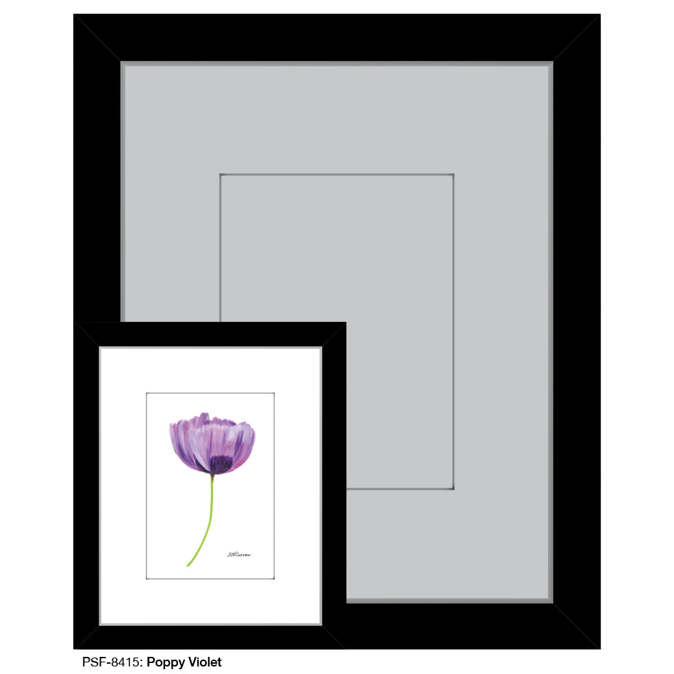 Poppy Violet, Print (#8415A), Print Matted, www.printedcanvas.com