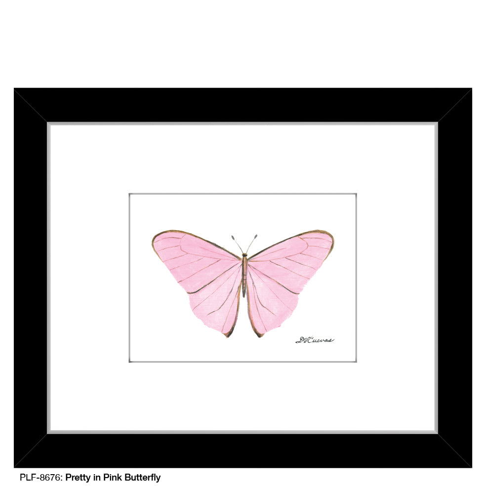Pretty in Pink Butterfly, Print (#8676H), Print Matted, www.printedcanvas.com