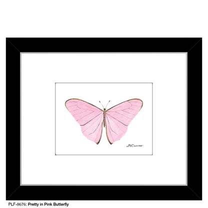 Pretty in Pink Butterfly, Print (#8676H), Print Matted, www.printedcanvas.com