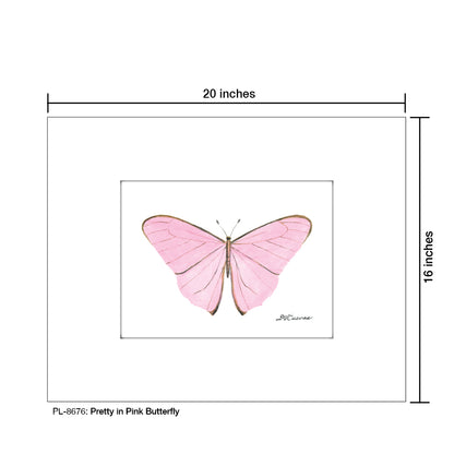 Pretty in Pink Butterfly, Print (#8676H), Printe Matted, www.printedcanvas.com