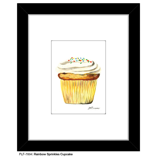 Rainbow Sprinkles Cupcake, Print (#7894) - Printed Canvas