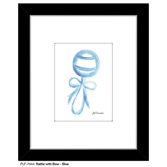 Rattle With Bow, Print (#7944) - Printed Canvas
