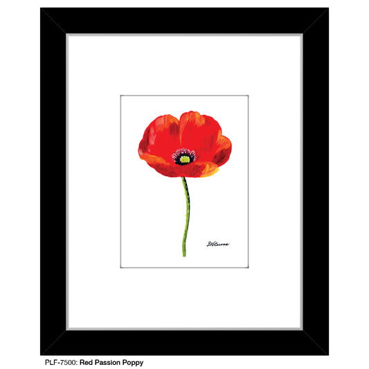 Red Passion Poppy, Print (#7500B) - Printed Canvas