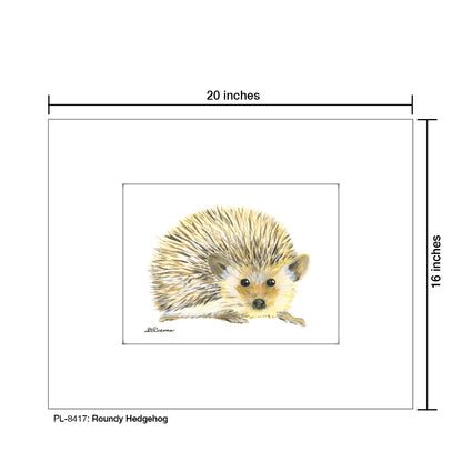 Roundy Hedgehog, Print (#8417D), Printe Matted, www.printedcanvas.com