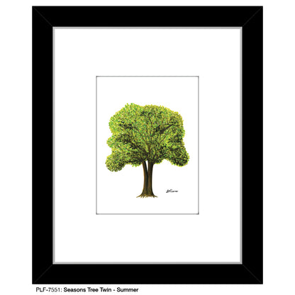 Seasons Tree Twin, Print (#7551B), Print Matted, www.printedcanvas.com