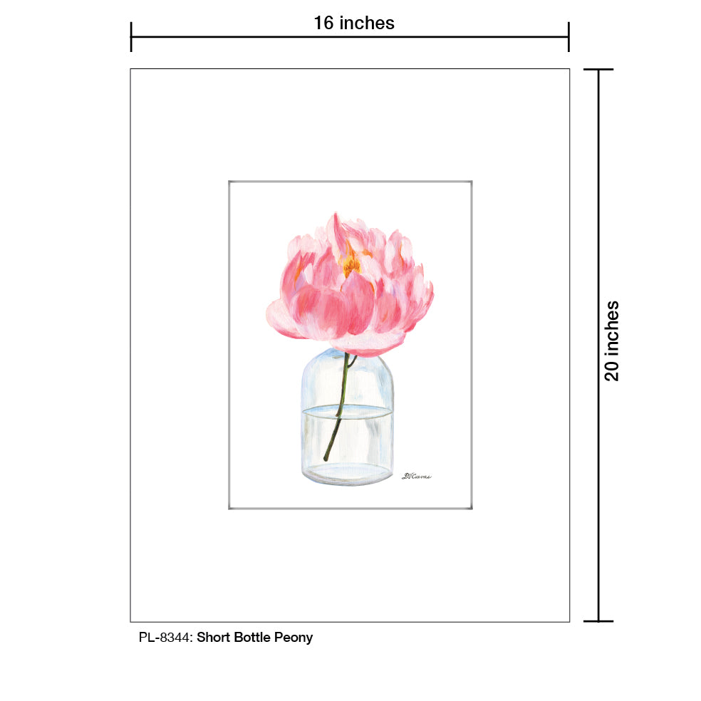 Short Bottle Peony, Print (#8344A), Printe Matted, www.printedcanvas.com