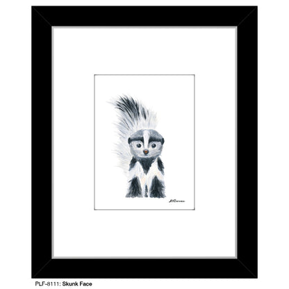 Skunk Face, Print (#8111G), Print Matted, www.printedcanvas.com