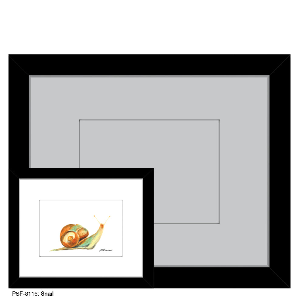 Snail, Print (#8116B), Print Matted, www.printedcanvas.com