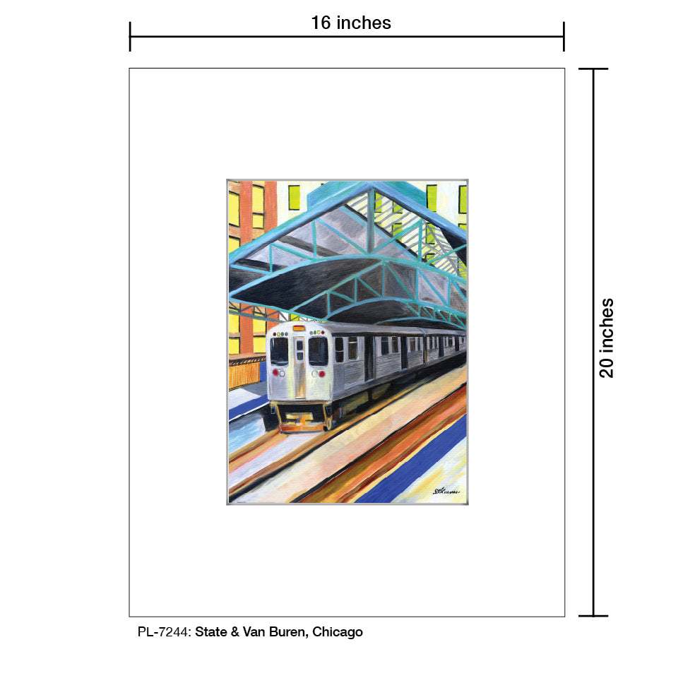 State & Van Buren, Chicago, Print (#7244) - Printed Canvas