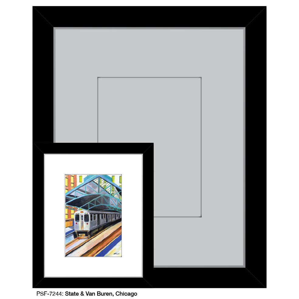 State & Van Buren, Chicago, Print (#7244) - Printed Canvas