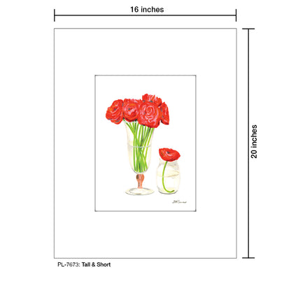 Tall & Short, Print (#7673A), Printe Matted, www.printedcanvas.com