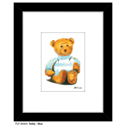Teddy - Blue, Print (#8690A) - Printed Canvas