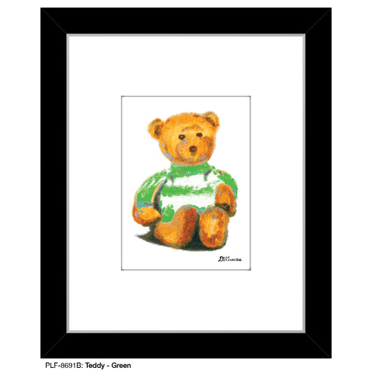 Teddy - Green, Print (#8691B) - Printed Canvas