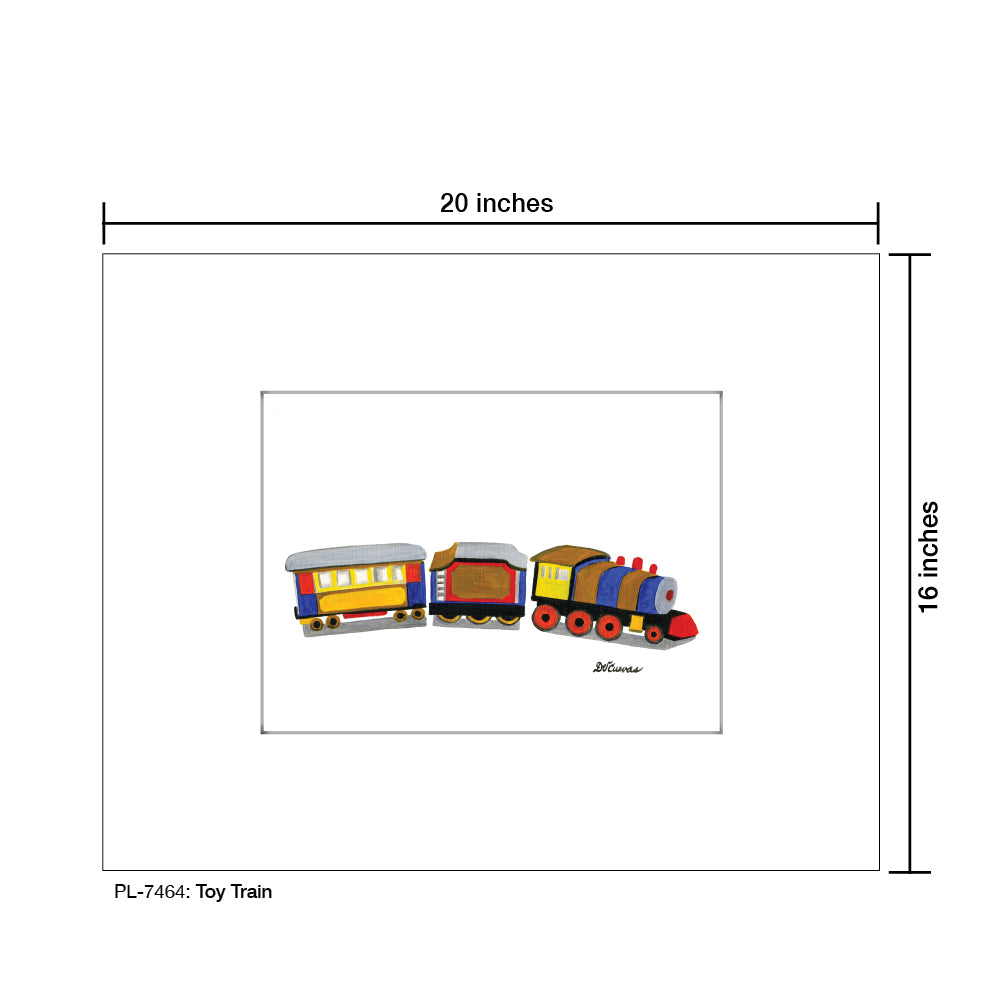 Toy Train, Print (#7464) - Printed Canvas