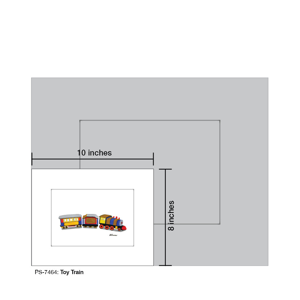 Toy Train, Print (#7464) - Printed Canvas