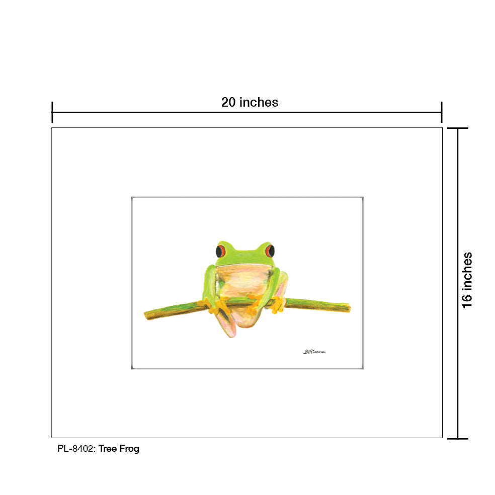 Tree Frog, Print (#8402P), Printe Matted, www.printedcanvas.com