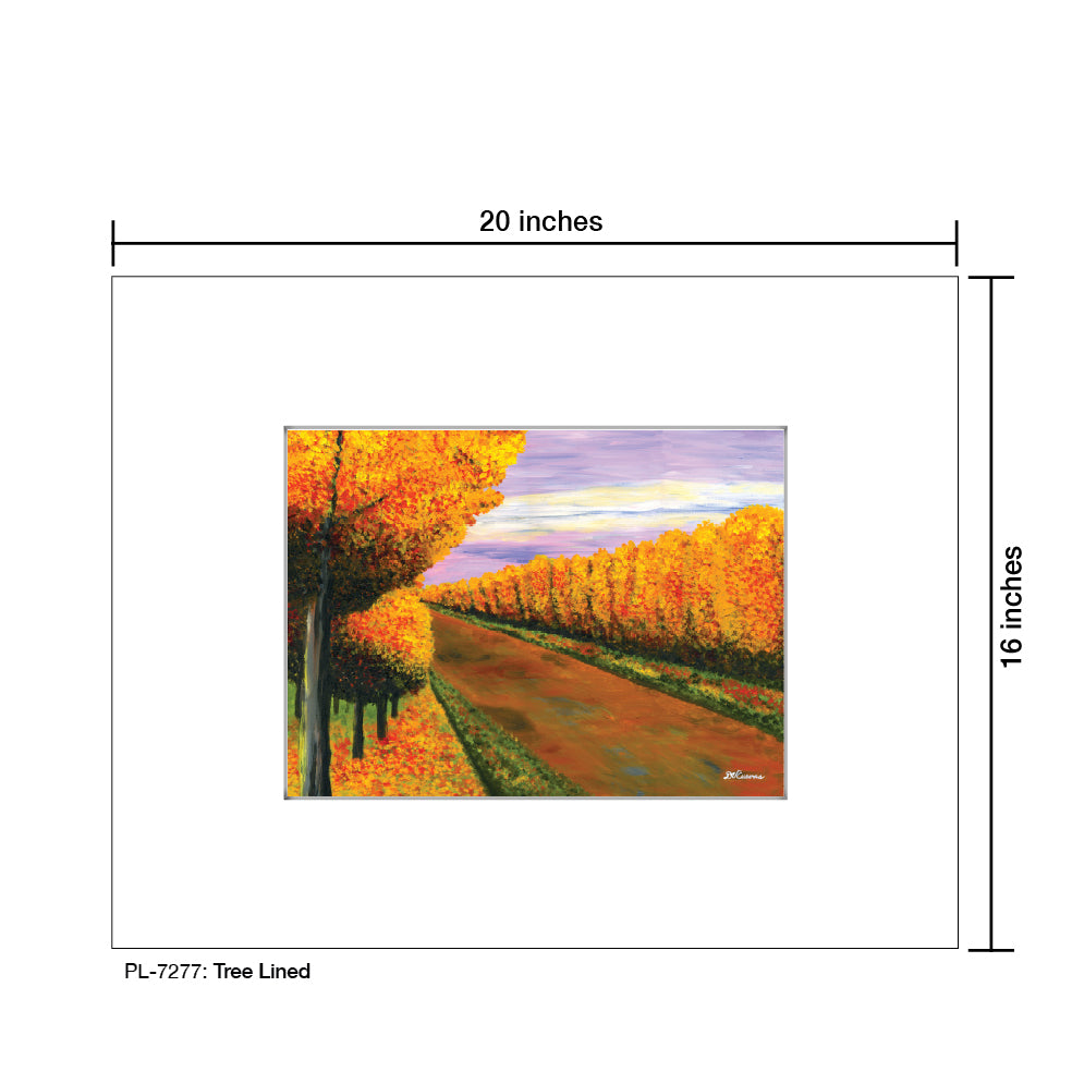 Tree Lined, Print (#7277) - Printed Canvas