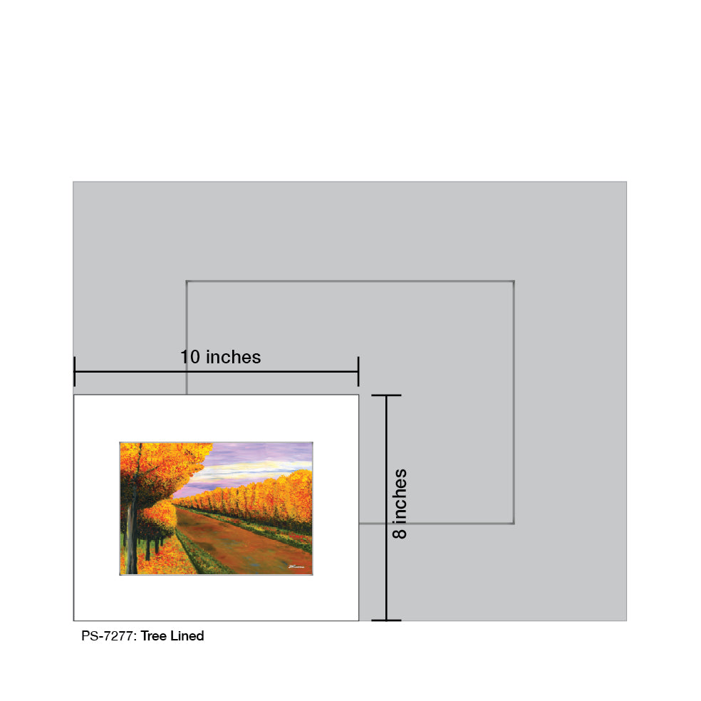 Tree Lined, Print (#7277) - Printed Canvas