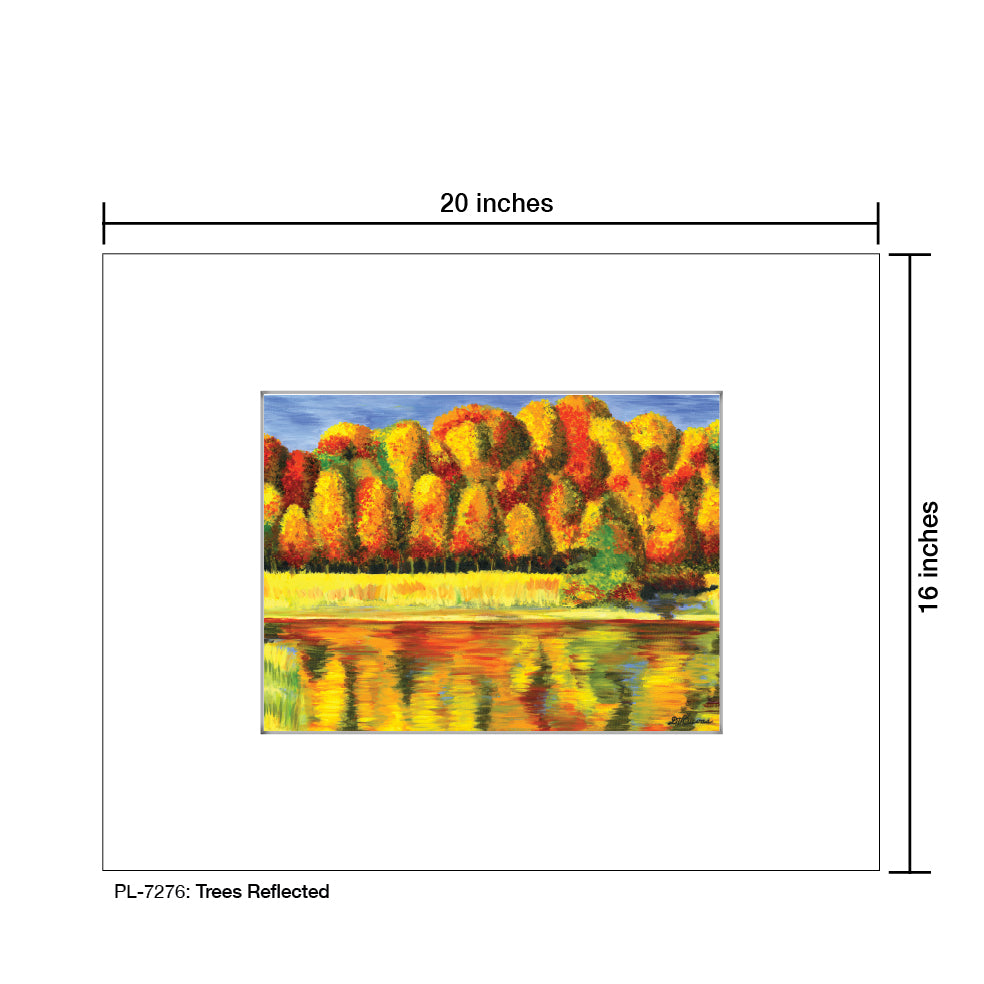 Trees Reflected, Print (#7276) - Printed Canvas
