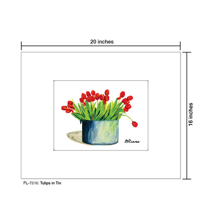 Tulips in Tin, Print (#7216) - Printed Canvas