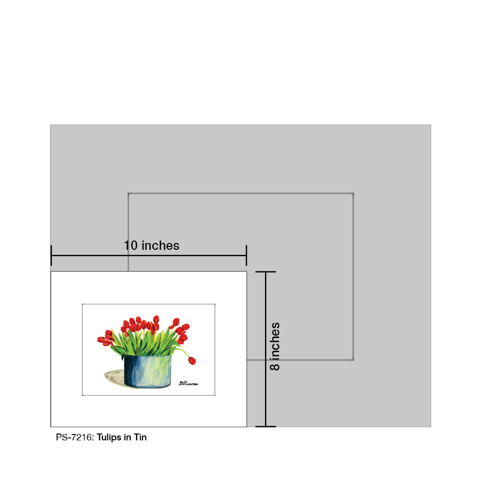 Tulips in Tin, Print (#7216) - Printed Canvas