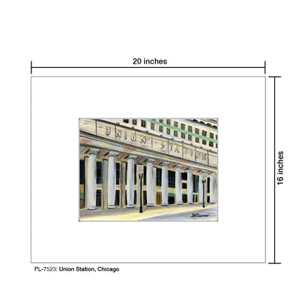 Union Station, Chicago, Print (#7523) - Printed Canvas
