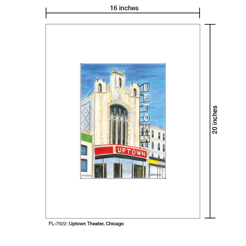 Uptown Theater, Chicago, Print (#7922) - Printed Canvas